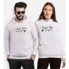 Tshirthane I Love Her I Love Him Sevgili Kombinleri Kapüşonlu Çift Kombini