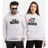 Tshirthane The Boss The Real Boss Sevgili Kombinleri Kapüşonlu Çift Kombini