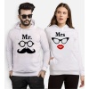 Tshirthane Mr.Mrs Glasses  Sevgili Kombinleri Kapüşonlu Çift Kombini