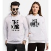 Tshirthane The King The Queen Sevgili Kombinleri Kapüşonlu Çift Kombini