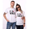 Tshirthane Sevimli Pandalar  Sevgili Kombinleri Tshirt Çift Kombini