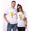 Tshirthane Romantik Robot  Sevgili Kombinleri Tshirt Çift Kombini