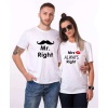 Tshirthane Mr. Mrs. Fare  Sevgili Kombinleri Tshirt Çift Kombini