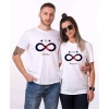 Tshirthane Infinity Sonsuz Aşk Sevgili Kombinleri Tshirt Çift Kombini