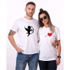 Tshirthane Cupid Heart Sevgili Kombinleri Tshirt Çift Kombini