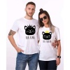 Tshirthane Cat King Cat Queen  Sevgili Kombinleri Tshirt Çift Kombini