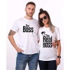 Tshirthane The Boss The Realboss Sevgili Kombinleri Tshirt Çift Kombini