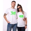 Tshirthane Signal Power Aşkın Gücü Sevgili Kombinleri Tshirt Çift Kombini