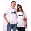 Tshirthane King Queen  Sevgili Kombinleri Tshirt Çift Kombini