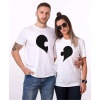 Tshirthane Kalp Puzzle  Sevgili Kombinleri Tshirt Çift Kombini