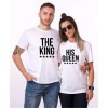 Tshirthane The King The Queen Sevgili Kombinleri Tshirt Çift Kombini