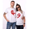 Tshirthane Puzzle Kalp Lo Ve  Sevgili Kombinleri Tshirt Çift Kombini