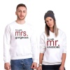 Tshirthane Mr Mrs Handsome Gorgeous Sevgili Kombinleri Sweatshirt Çift Kombini