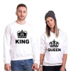 Tshirthane King Queen Sevgili Kombinleri Sweatshirt Çift Kombini