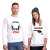 Tshirthane I Love You I Know Sevgili Kombinleri Sweatshirt Çift Kombini