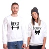 Tshirthane Beast Beauty2  Sevgili Kombinleri Sweatshirt Çift Kombini