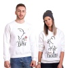 Tshirthane Beast Beauty Gül Sevgili Kombinleri Sweatshirt Çift Kombini