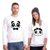 Tshirthane Panda Kurdele Papyon Sevgili Kombinleri Sweatshirt Çift Kombini