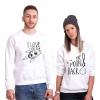 Tshirthane I Love You To The Moon Back  Sevgili Kombinleri Sweatshirt Çift Kombini