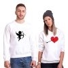 Tshirthane Cupid Heart Sevgili Kombinleri Sweatshirt Çift Kombini