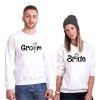 Tshirthane Bride Groom Sevgili Kombinleri Sweatshirt Çift Kombini