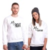 Tshirthane Mr.Right Mrs. Always  Sevgili Kombinleri Sweatshirt Çift Kombini