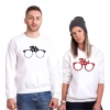 Tshirthane Mr.Mrs. Glasses Sevgili Kombinleri Sweatshirt Çift Kombini