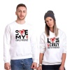 Tshirthane Lo Ve Crazy  Sevgili Kombinleri Sweatshirt Çift Kombini