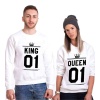 Tshirthane King Queen 01 Sevgili Kombinleri Sweatshirt Çift Kombini