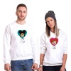 Tshirthane Carl Ellie Sevgili Kombinleri Sweatshirt Çift Kombini