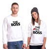 Tshirthane The Boss The Real Boss Sevgili Kombinleri Sweatshirt Çift Kombini