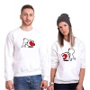 Tshirthane Puzzle Heart Sevgili Kombinleri Sweatshirt Çift Kombini