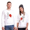 Tshirthane Puzzle Heart Sevgili Kombinleri Sweatshirt Çift Kombini