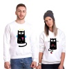 Tshirthane Angel Cat Devil Cat Sevgili Kombinleri Sweatshirt Kombini