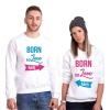 Tshirthane Born To Love  Sevgili Kombinleri Sweatshirt Kombini