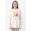 24 Şampiyonluk Beyaz Kadın 2ip Sweatshirt