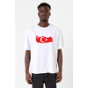 Euro 24 Türkiye Beyaz Erkek Oversize Tshirt