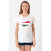 Euro 24 Hungary Beyaz Kadın Bisikletyaka Tshirt