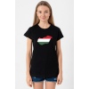 Euro 24 Hungary Siyah Kadın Tshirt