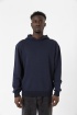 Lacivert Basic Oversize Erkek Kapüşonlu Hoodie 3 iplik Sweatshirt