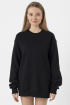 Siyah Kadın Basic Sweatshirt