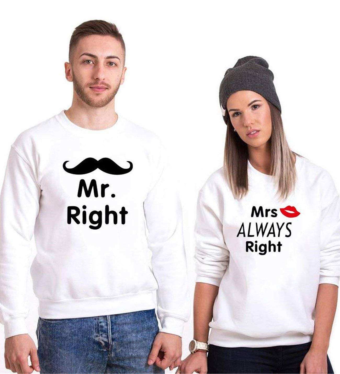 Tshirthane Mr. Mrs. Fare  Sevgili Kombinleri Sweatshirt Kombini