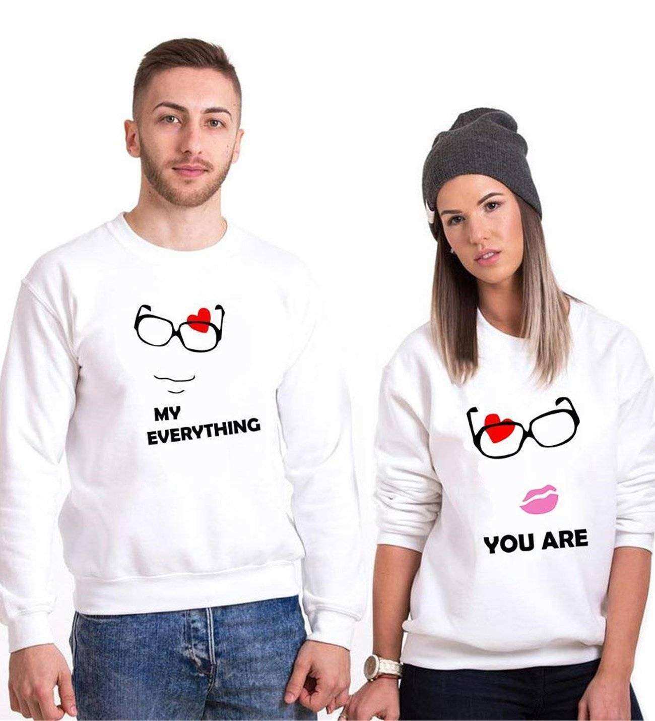 Tshirthane My Everything Sevgili Kombinleri Sweatshirt Kombini