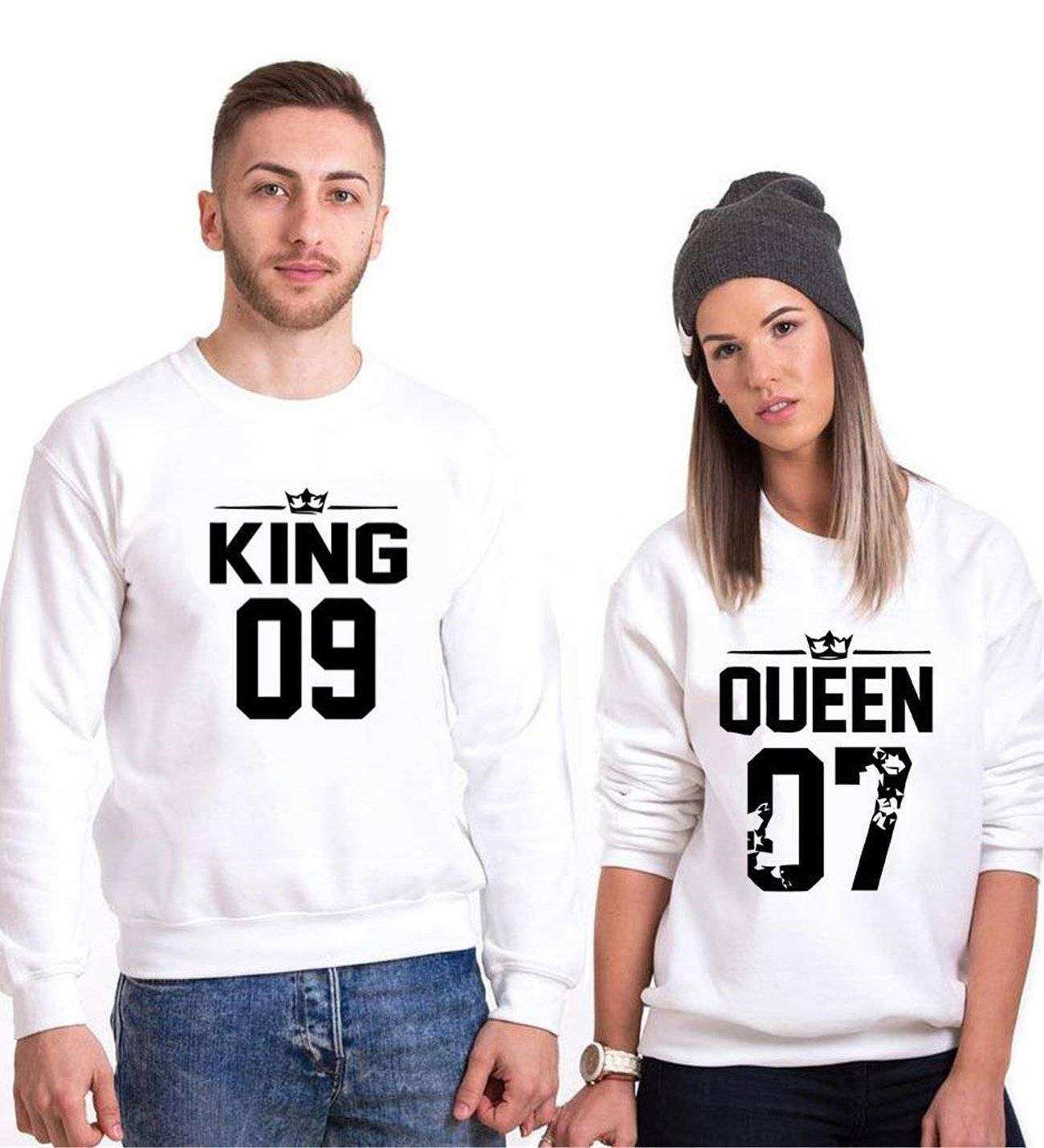 Tshirthane King 09 Queen 07  Sevgili Kombinleri Sweatshirt Kombini