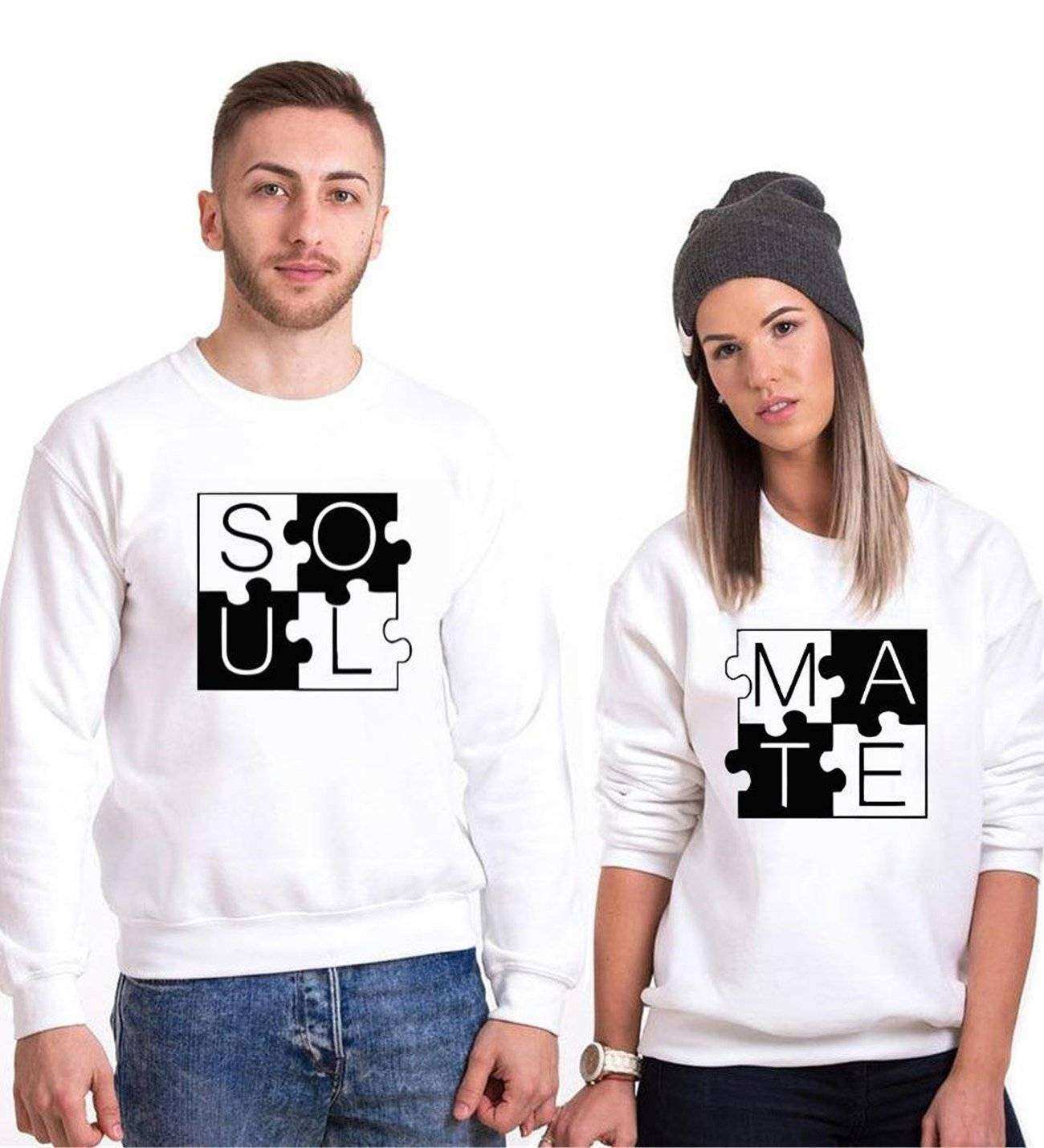 Tshirthane Puzzle Soul Mate Sevgili Kombinleri Sweatshirt Kombini