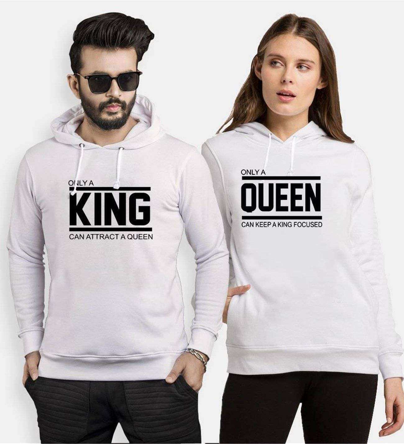 Tshirthane Onlya King Onlya Queen Sevgili Kombinleri Kapüşonlu Kombini