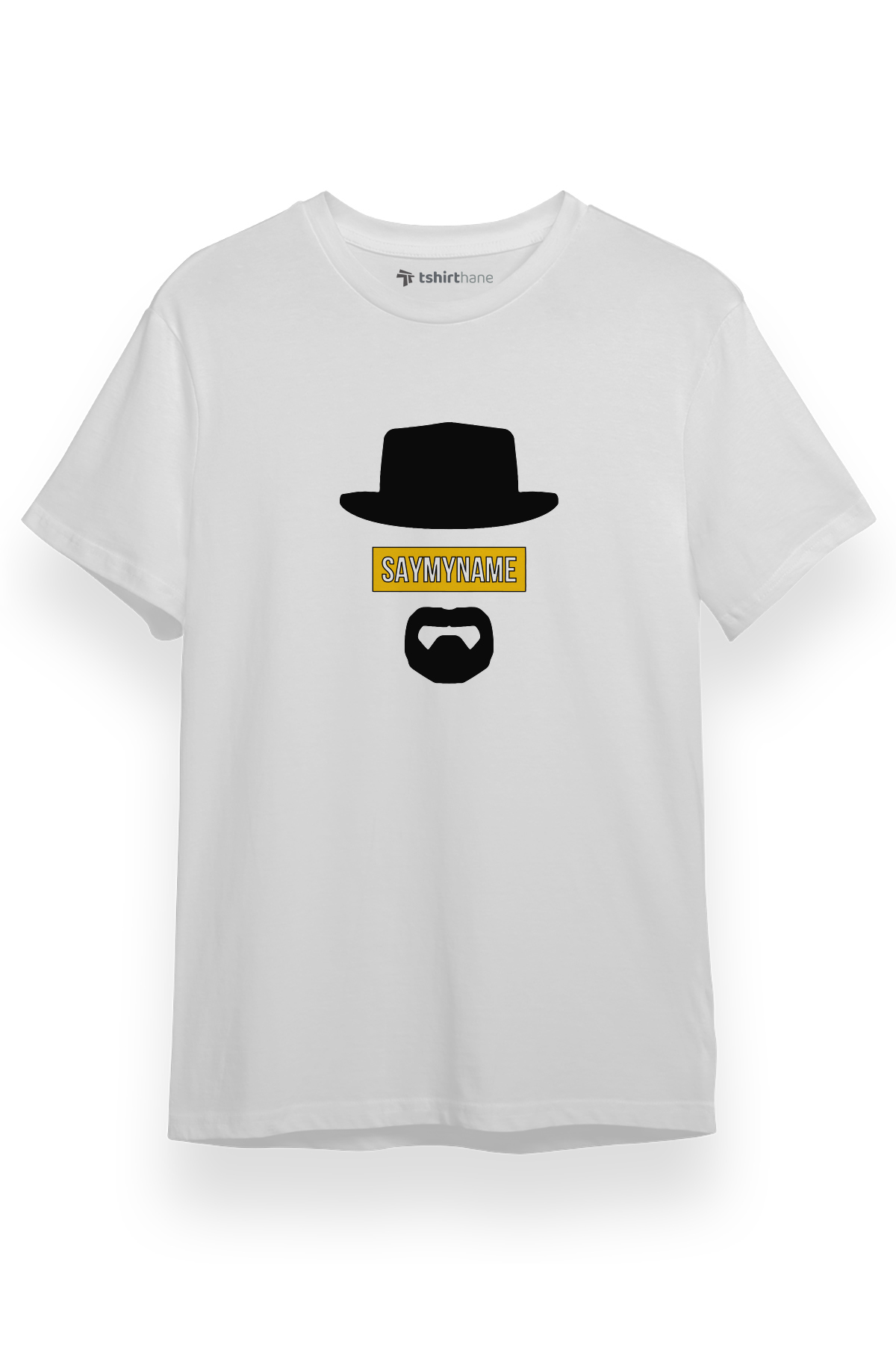 Breaking Bad Yellow Say My Name Head Beyaz Kısa kol Erkek Tshirt