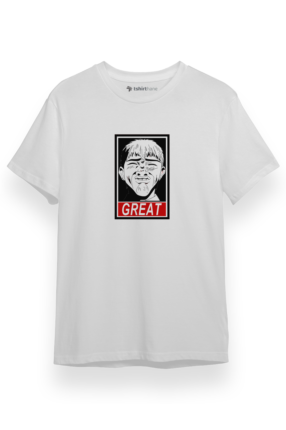 Great Teacher Anime Great Poster Beyaz Kısa kol Erkek Tshirt