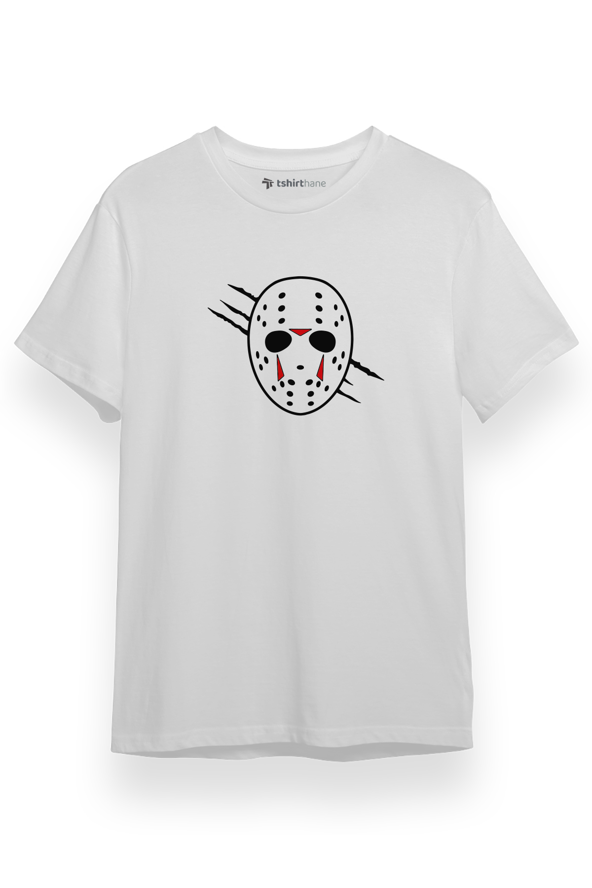 Jason Voorhees Facemask Beyaz Kısa kol Erkek Tshirt