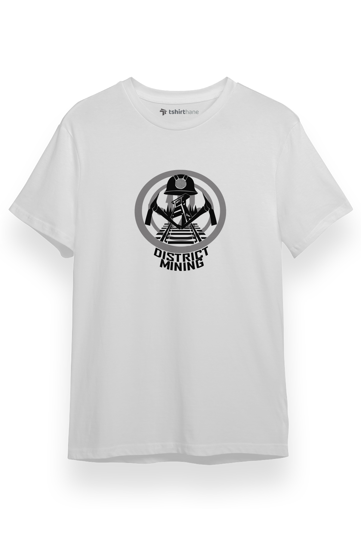 The Hunger Games District 12 Mining Beyaz Kısa kol Erkek Tshirt